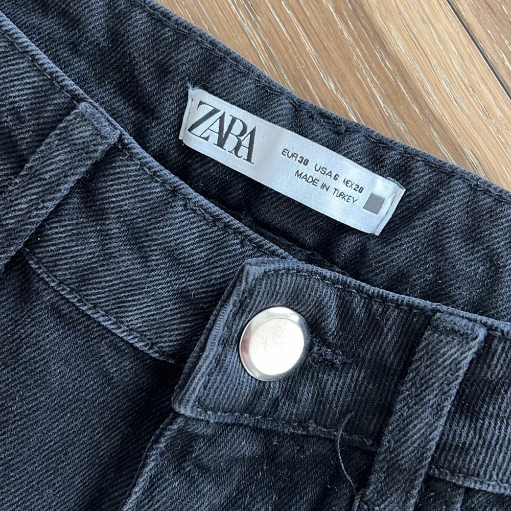 ZARA Z1975 Side Jewel Straight Full Length Jeans - Picture 4 of 6